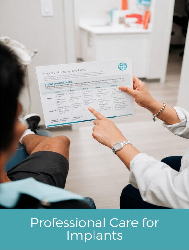 professional care for implants